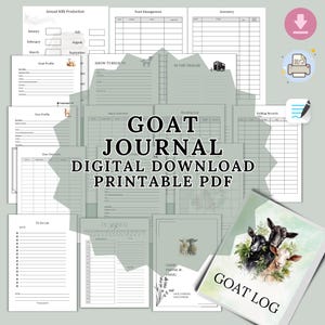 Registro de manejo de cabras, rastreador de rebaño imprimible (descarga digital)