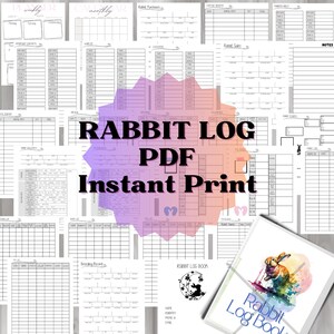 36 Page Ultimate Rabbitry Log, Premade Rabbitry Bundle, Rabbitry Bundle, Minimalistic, Rabbitry, Breeder, Doe Log, Pedigree