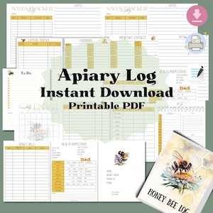 Apiary Log, Bee Hive, Honey Bee Log, Bee Log, Bee Journal, Save the bees, Bee Hive Journal, Bee Love, Honey Tracker, Honey Sales, Apiary