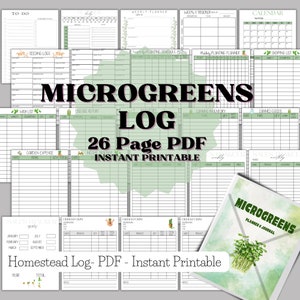 Microgreens Log Book, Sustainable Microgreens Planning, Microgreens, Microgreens Planting, Planting Log, Microgreen Businesss, Micro Garden