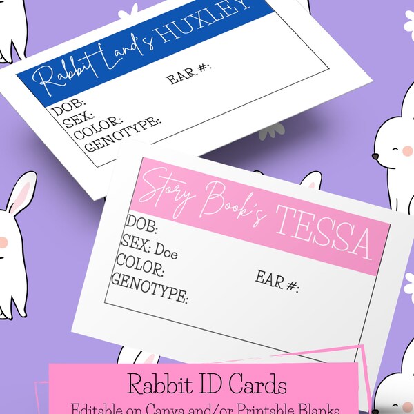 Rabbitry Name Tags Etsy