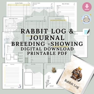 Rabbitry Management Log Book: Breeding & Health Tracker (Printable PDF)