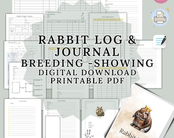 Rabbitry Management Log Book: Breeding & Health Tracker (Printable PDF)