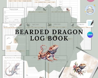 Bearded Dragon Care Log Book – Reptile Health Tracker (PDF Download)