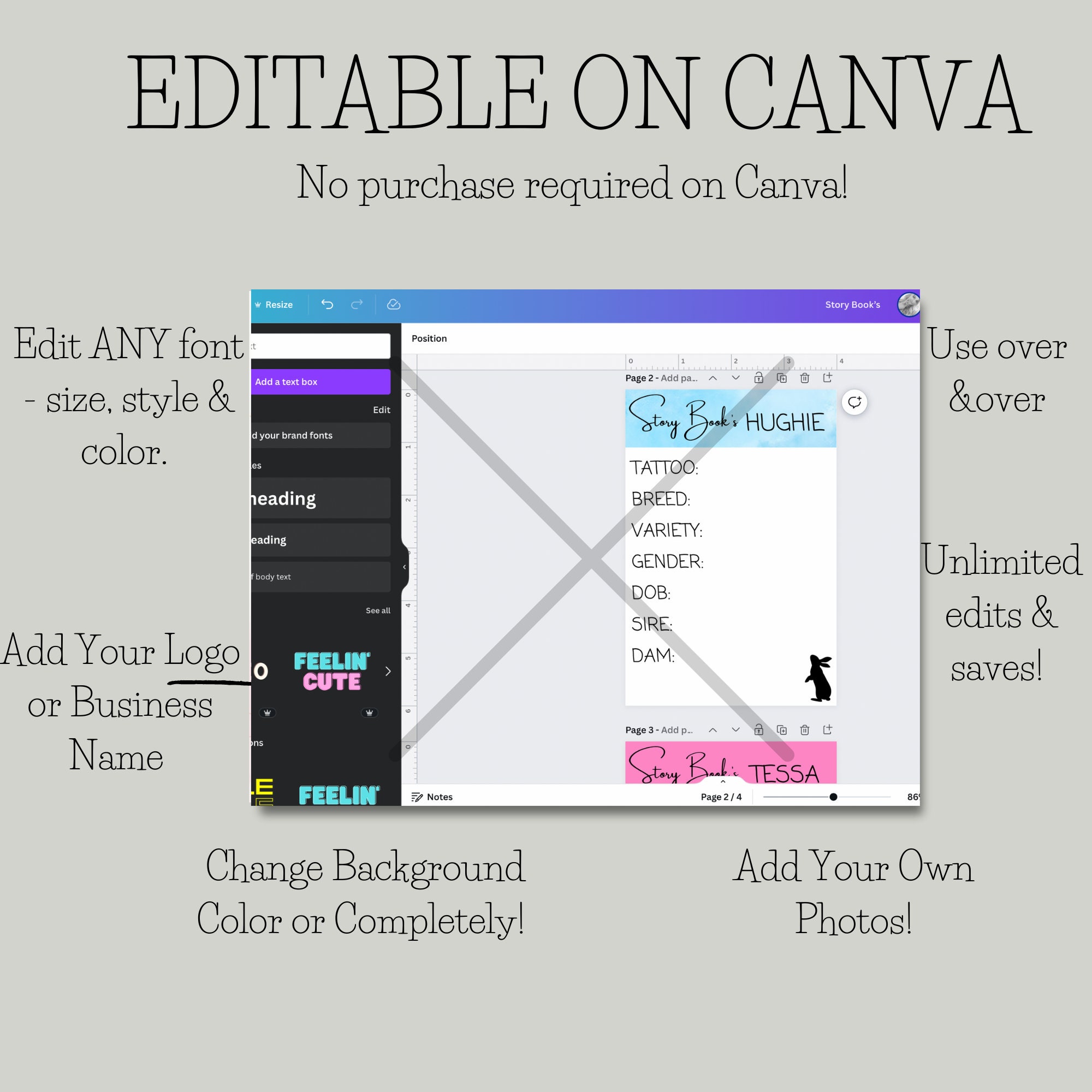 Rabbit Cage Cards, Rabbit Breeder, Rabbit Show Cards, Rabbit ID, Rabbit