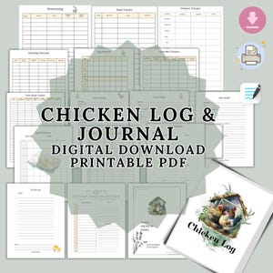 Chicken Keeper Log Book: Coop, Hatchery, & Egg Tracker (Digital Download)