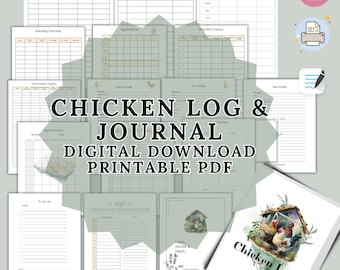 Chicken Keeper Log Book: Coop, Hatchery, & Egg Tracker (Digital Download)