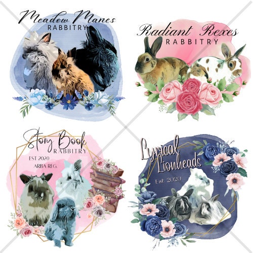 Custom Rabbitry Logo: Watercolor Farm Design (digital Download) - Etsy