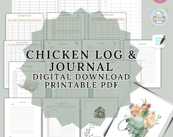 Libro de registro del criador de pollos: Registro de la producción de huevos y de la incubación (Descarga digital)