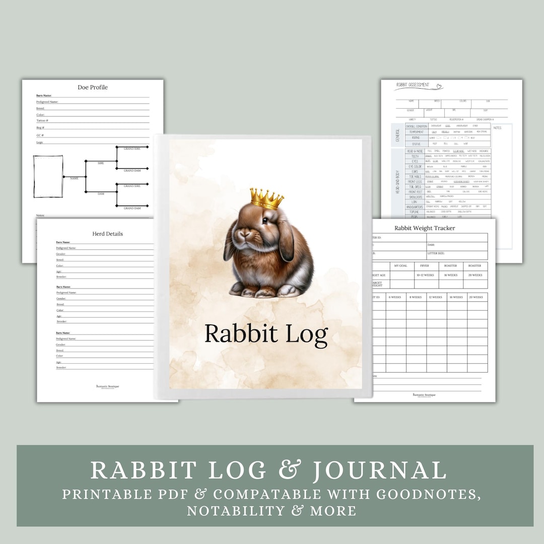 Rabbitry Management Log Book, Breeder Record Keeper (PDF) - Etsy