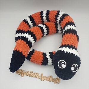 Crochet Milk Snake, Milk Snake, Soft Snake, 4 foot Long Snake, Snake Gift, Gift for Him, Gift for Her, Gift for Child