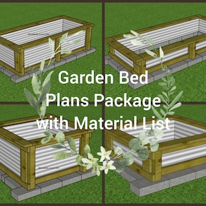 Raised Garden Bed Plans, Raised Planter Plans, Garden Bed Raised, Steel Planter, PDF Plans, DIY Planter, Raised Beds