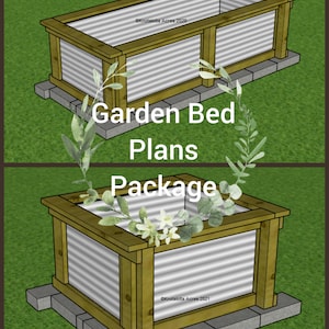 Raised Garden Bed Plans, Raised Planter Plans, Garden Bed Raised, Steel Planter, PDF Plans, DIY Planter, Raised Beds