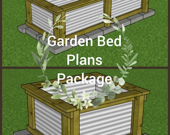 Raised Garden Bed Plans: 4x4 & 4x8 Steel Planter DIY (PDF Plans), DIY Steel Planter, Garden Bed, Raised Beds, Gardening