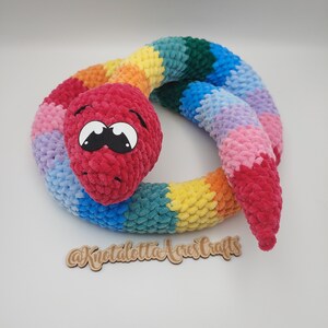 Crochet Rainbow Snake, Rainbow Snake, Soft Snake, 4 foot Long Snake, Snake Plush, Snake, Plushie, Snake Gift, Gift for Him, Gift for Her