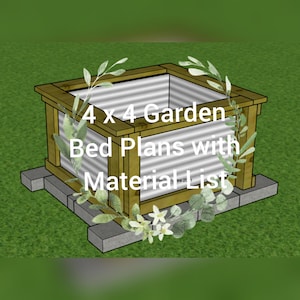 Raised Garden Bed Plans, Raised Planter Plans, Garden Bed Raised, Steel Planter, PDF Plans, DIY Planter, Raised Beds