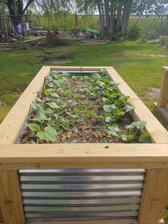 4x8 Raised Garden Bed Plans, Corrugated Metal Garden Bed Diy