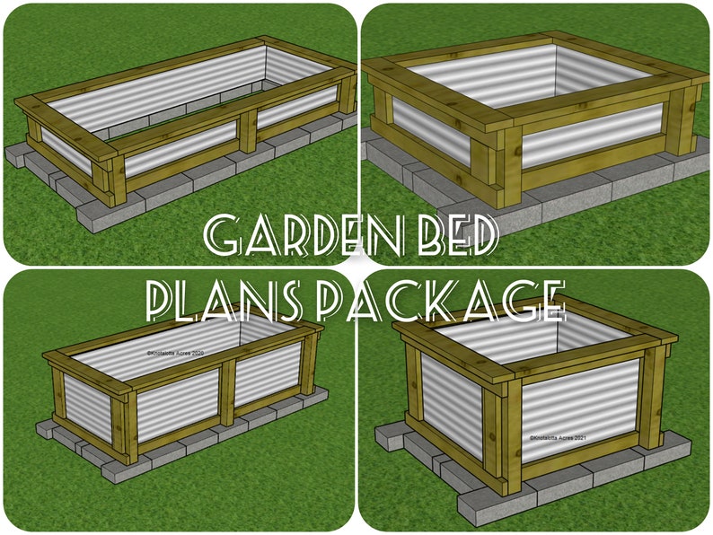 Raised Garden Bed Plans Raised Planter Plans Garden Bed - Etsy