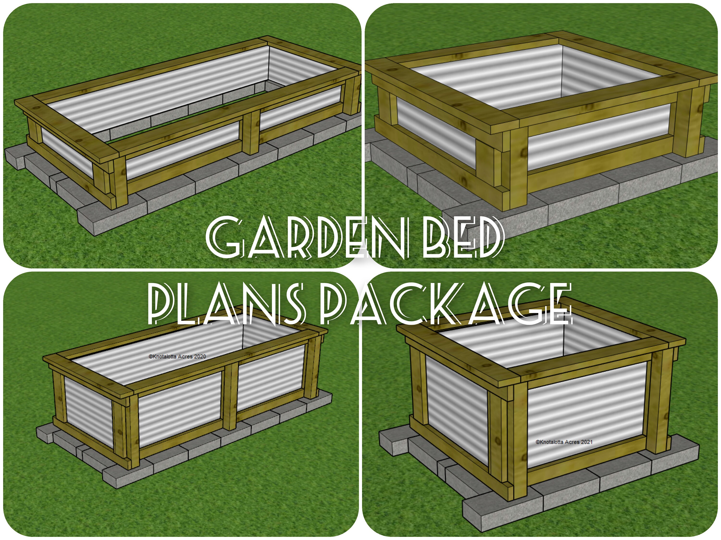 Garden Beds Plan Package 4'x 8'x32.5 Etsy UK