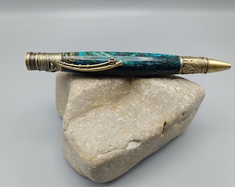 Fly Fishing Rollerball Pen Kit - Antique Brass