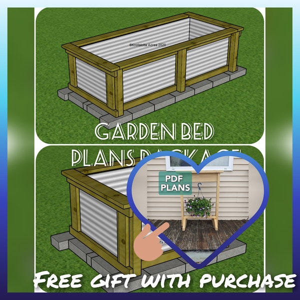 Raised Garden Bed Plans, Raised Planter Plans, Garden Bed Raised, Steel Planter, PDF Plans, DIY Planter, Raised Beds