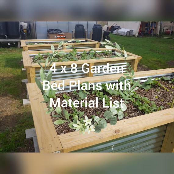 4x8 Raised Garden Bed Plans: DIY Steel Planter (PDF Plans), Garden Bed, Raised Beds, Gardening