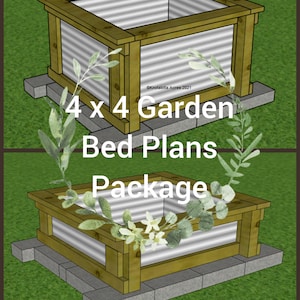 Raised Garden Bed Plans, Raised Planter Plans, Garden Bed Raised, Steel Planter, PDF Plans, DIY Planter, Raised Beds