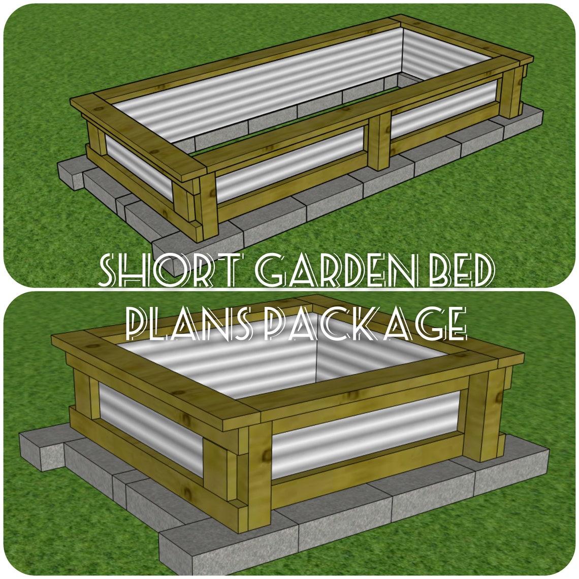 Raised Garden Bed Plans Raised Planter Plans Garden Bed - Etsy