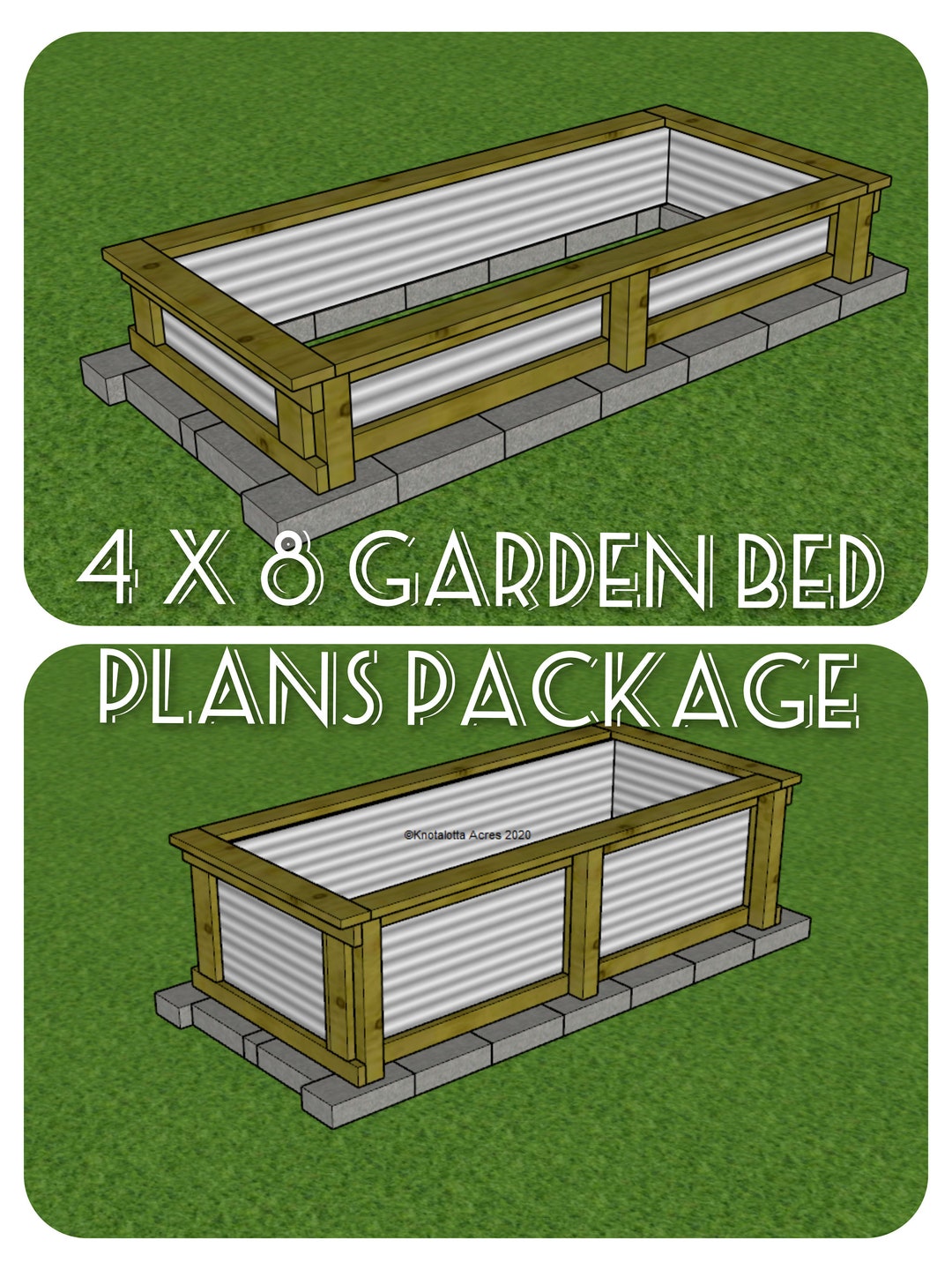 Raised Garden Bed Plans, Raised Planter Plans, Garden Bed Raised, Steel ...