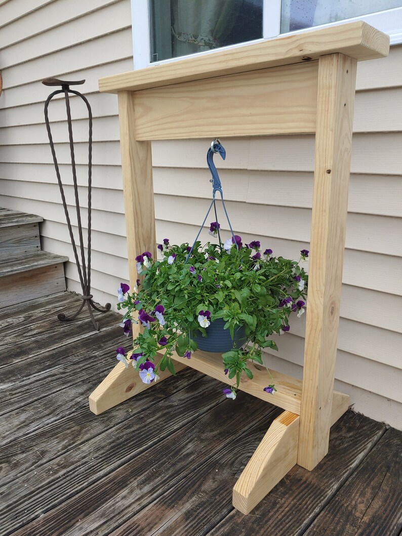 Hanging Flower Basket Stand Plans Etsy