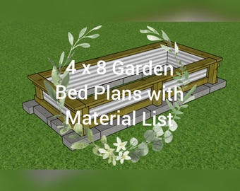 4x8 Raised Garden Bed DIY Steel Planter Plans (PDF)