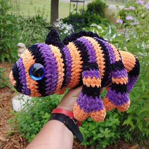 Halloween Chameleon, Spooky Chameleon, Crochet Chameleon, Chameleon, Halloween Gift, Child Gift