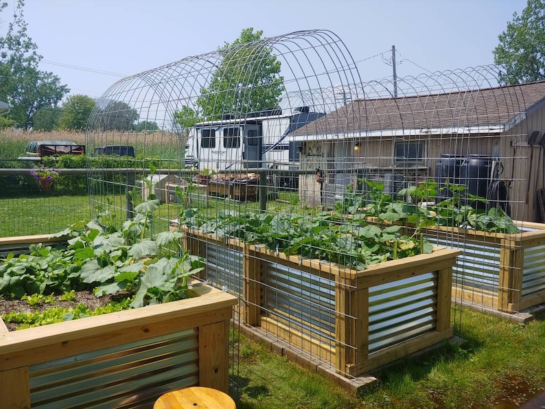 4X8 Raised Garden Bed Plans/Raised Planter Plans/Corrugated | Etsy