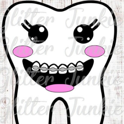 Acrylic Blank Tooth With Braces Instant Download Etsy