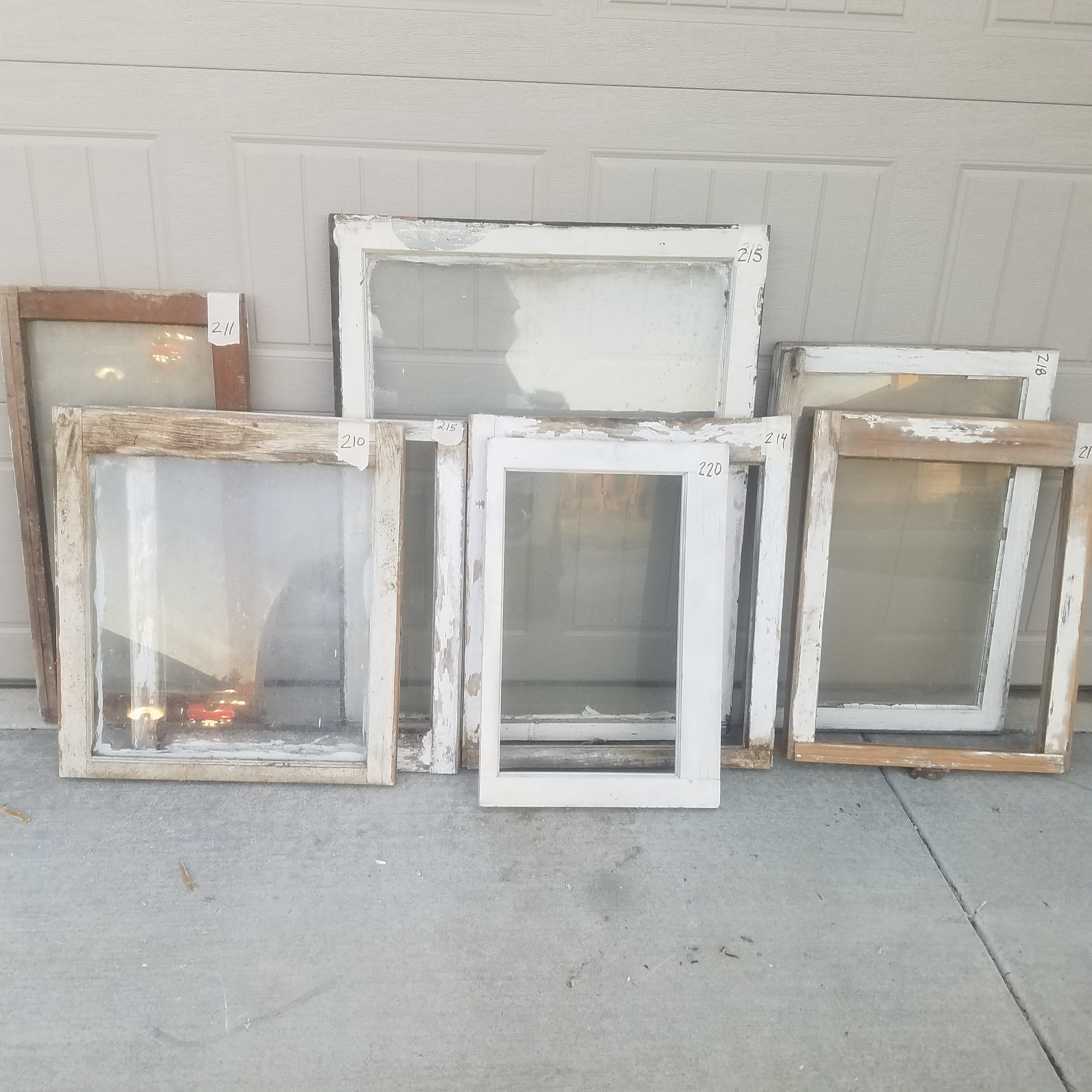 Marcos de ventanas de madera vintage Chippy Granja Casa De un | Etsy