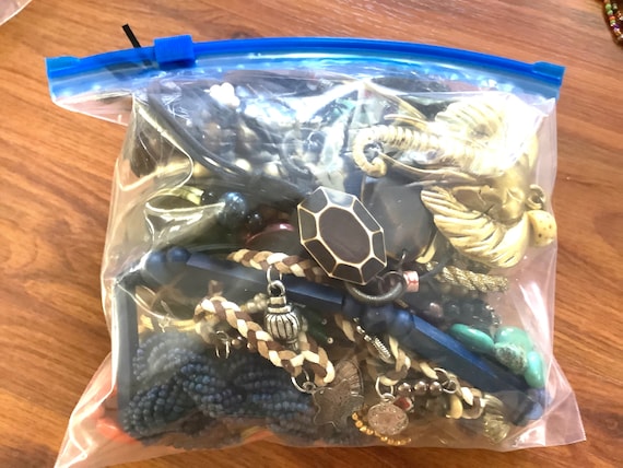 MYSTERY Boho JEWELRY grab bag  1 LB Treasure Box Jewelry Lot | Broken Jewelry for Crafts Bulk Jewelry | Bulk Jewelry wholesale