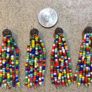 1 pc multi rainbow pave seed beadl tassel jewelry making wholesale boho supplies trendy image 2