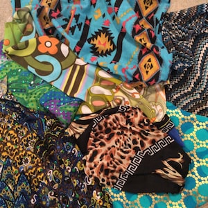 1 lb stretch fabrics remnants and scraps ITY Lycra imported designer surprise mix