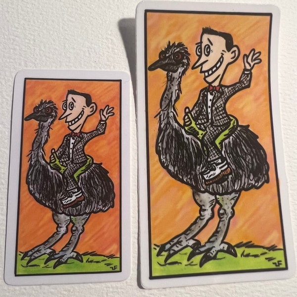 Pee-Wee Herman and Gladys the Emu!