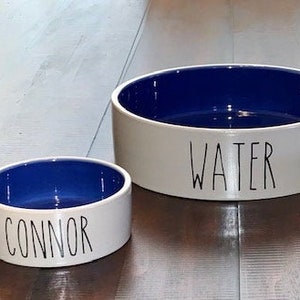 Rae dunn large dog bowls sales
