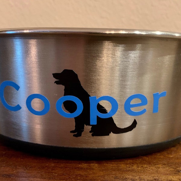 Personalized Dog Food or Water Bowl