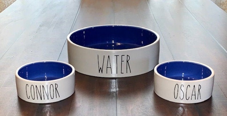 Farmhouse Fresh Rae Dunn Inspired Ceramic Pet Bowls - 3 differen Farmhouse Fresh Rae Dunn Inspired Ceramic Pet Bowls - 3 differen