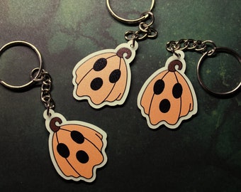 Pumpkin Glow in the Dark Keychain Ghost Spooky Goth Accessories Glowing Ghost Charm Halloween Keychain Bag Clips Key Holders Spooky
