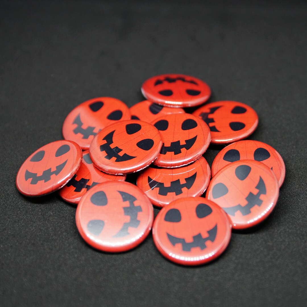Jack O' Lantern Halloween Pin Buttons, Spooky Accessories (1.25 In) - Etsy
