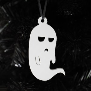 Kawaii Ghost Halloween Tree Christmas Tree Ghost Ornaments Holiday Decor Halloween Accessories Spooky Christmas Expressive Ghost Exasperated