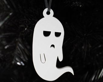 Creepy Christmas Ornaments for Tree, Home Decor, Holiday Annoyed Ghost Decor