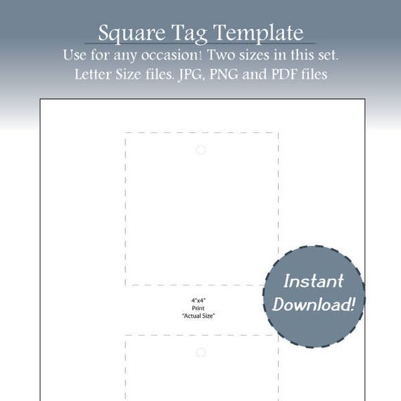 square gift tag template Square gift tag-id08 ~ stationery templates ~ creative market.