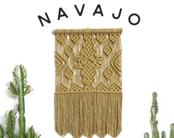 Macrame Wall Hanging Pattern || Intermediate "Navajo" || DIY Macrame Manual, Macrame Instructions, Tutorial