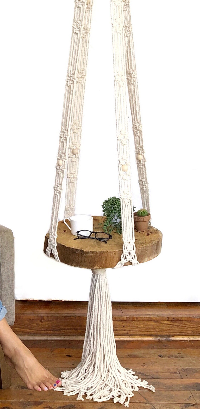 Macrame Pattern Hanging Table Beginner Intermediate Etsy