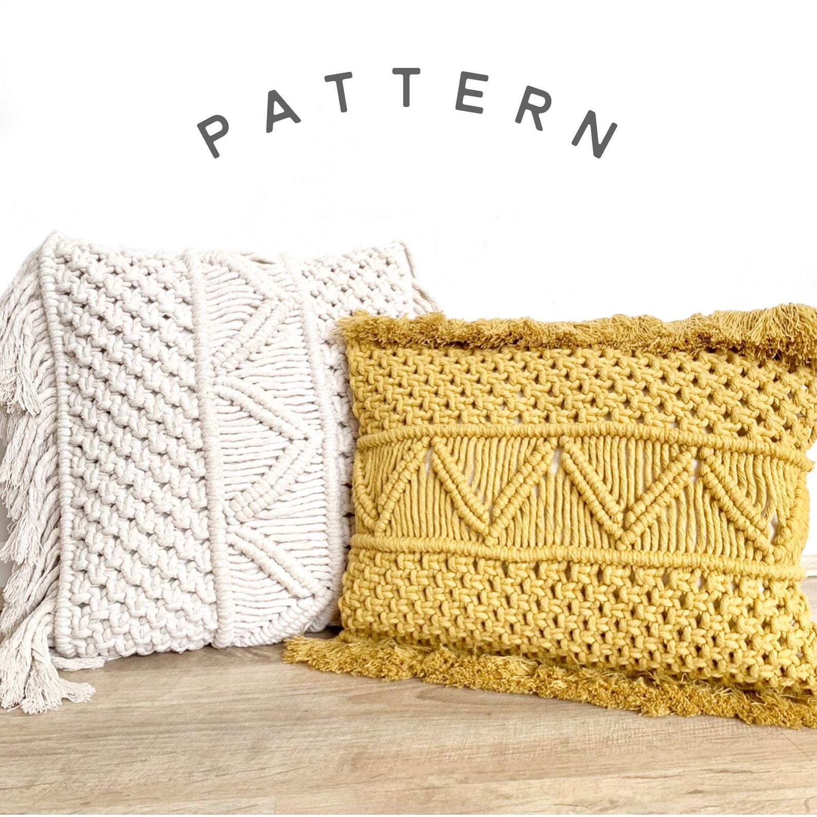 Macrame Pattern/Tutorial for Pillow Cover Cushion Case DIY Etsy